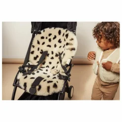 Peau de mouton pour poussette et couffin - 68x44 cm | Léopard