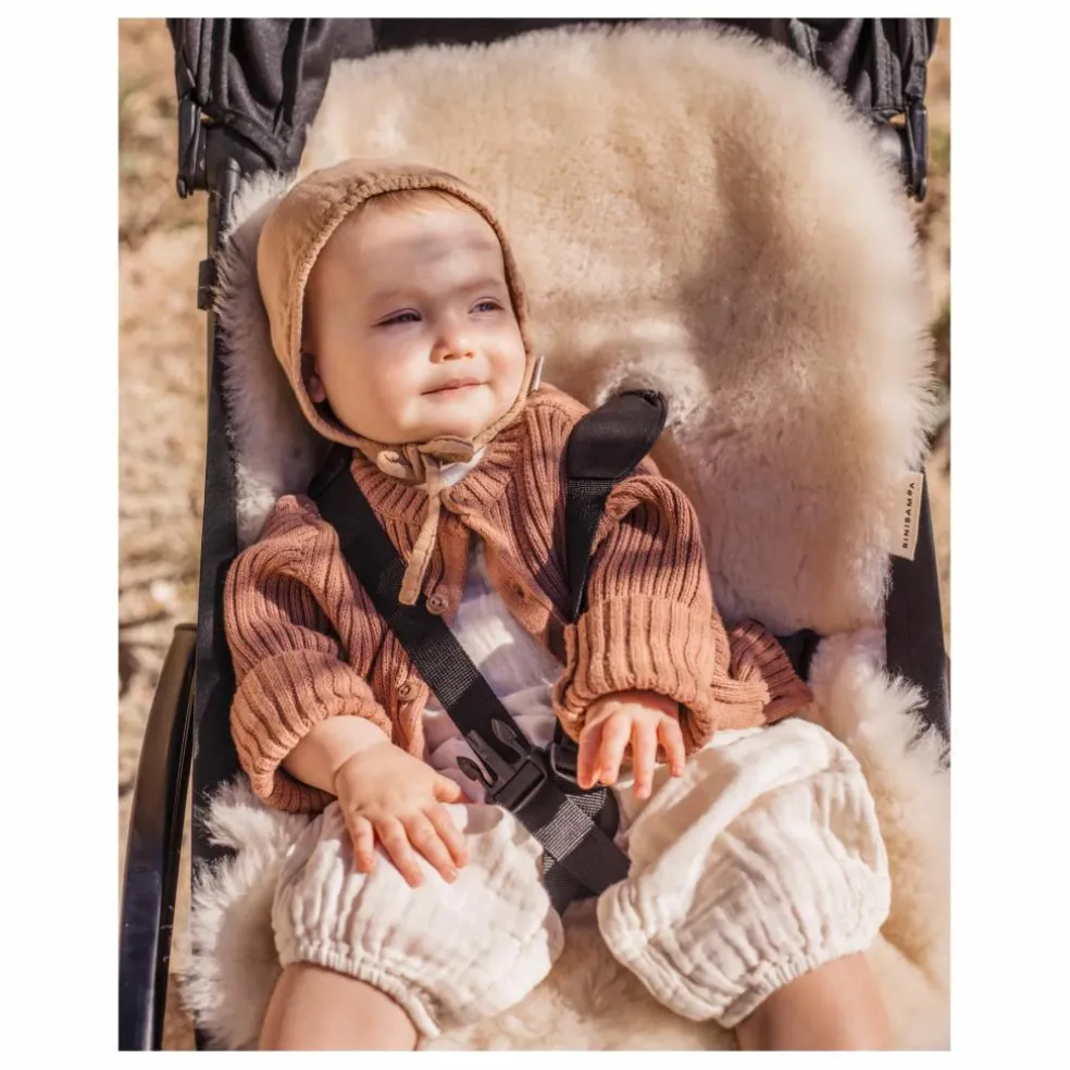 Peau de mouton pour poussette et couffin - 68x44 cm | Milk