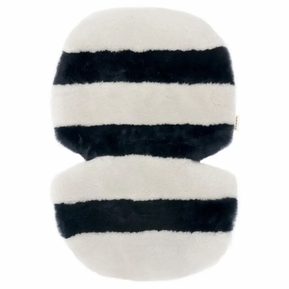 Peau de mouton pour poussette et couffin - 68x44 cm | Half moon stripe