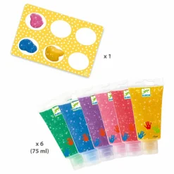 Peinture à doigts Paillettes - Set de 6