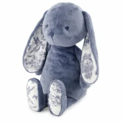 Peluche Augustin le lapin Toile de Jouy | Bleu