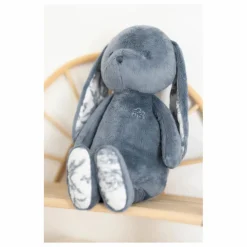 Peluche Augustin le lapin Toile de Jouy | Bleu
