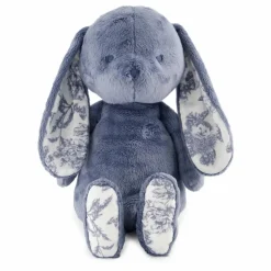 Peluche Augustin le lapin Toile de Jouy | Bleu
