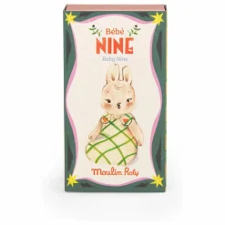 Peluche Bébé Nine la Lapine avec sa boîte | Sable