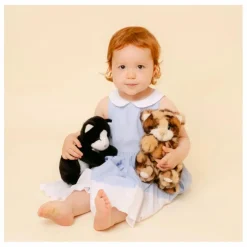 Peluche Chat Gustave tigré 25 cm | Marron