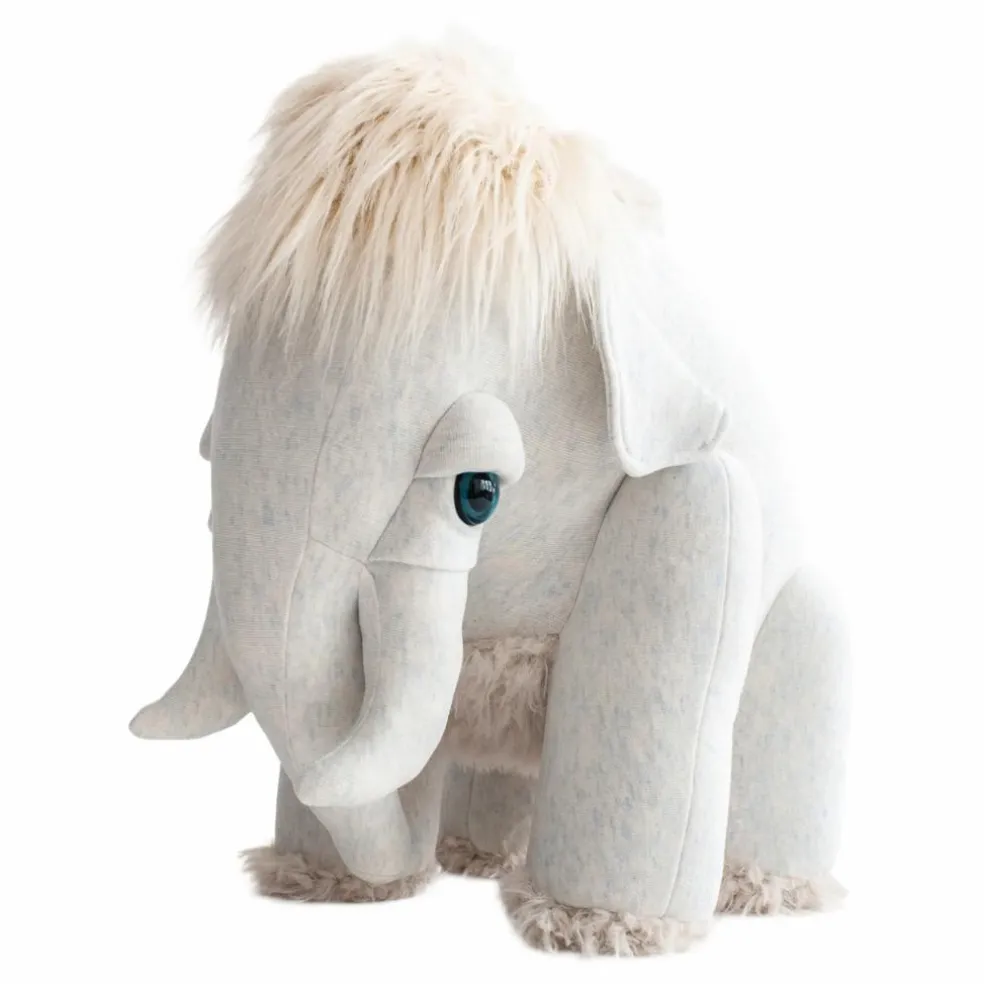 Peluche géante Mammouth 45 cm | Gris clair