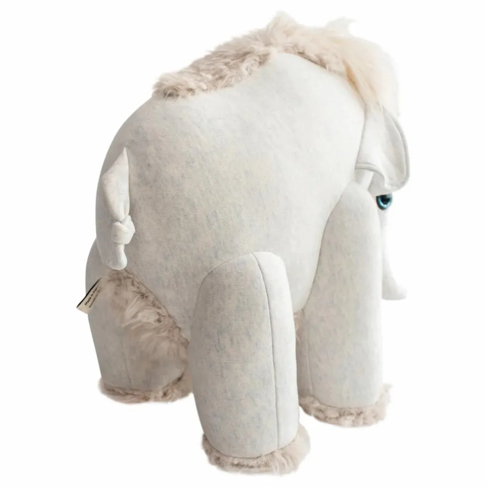Peluche géante Mammouth 45 cm | Gris clair