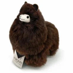 Peluche Lama en alpaga | Chocolat