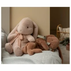 Peluche Lapin dormeur | Chocolat