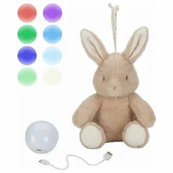 Peluche musicale et lumineuse Lapin | Crème
