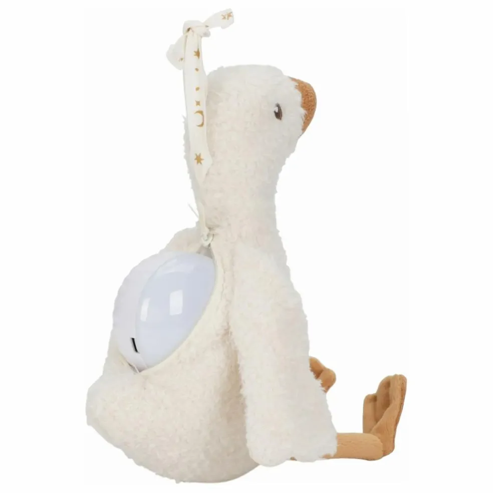 Peluche musicale et lumineuse Oie | Blanc
