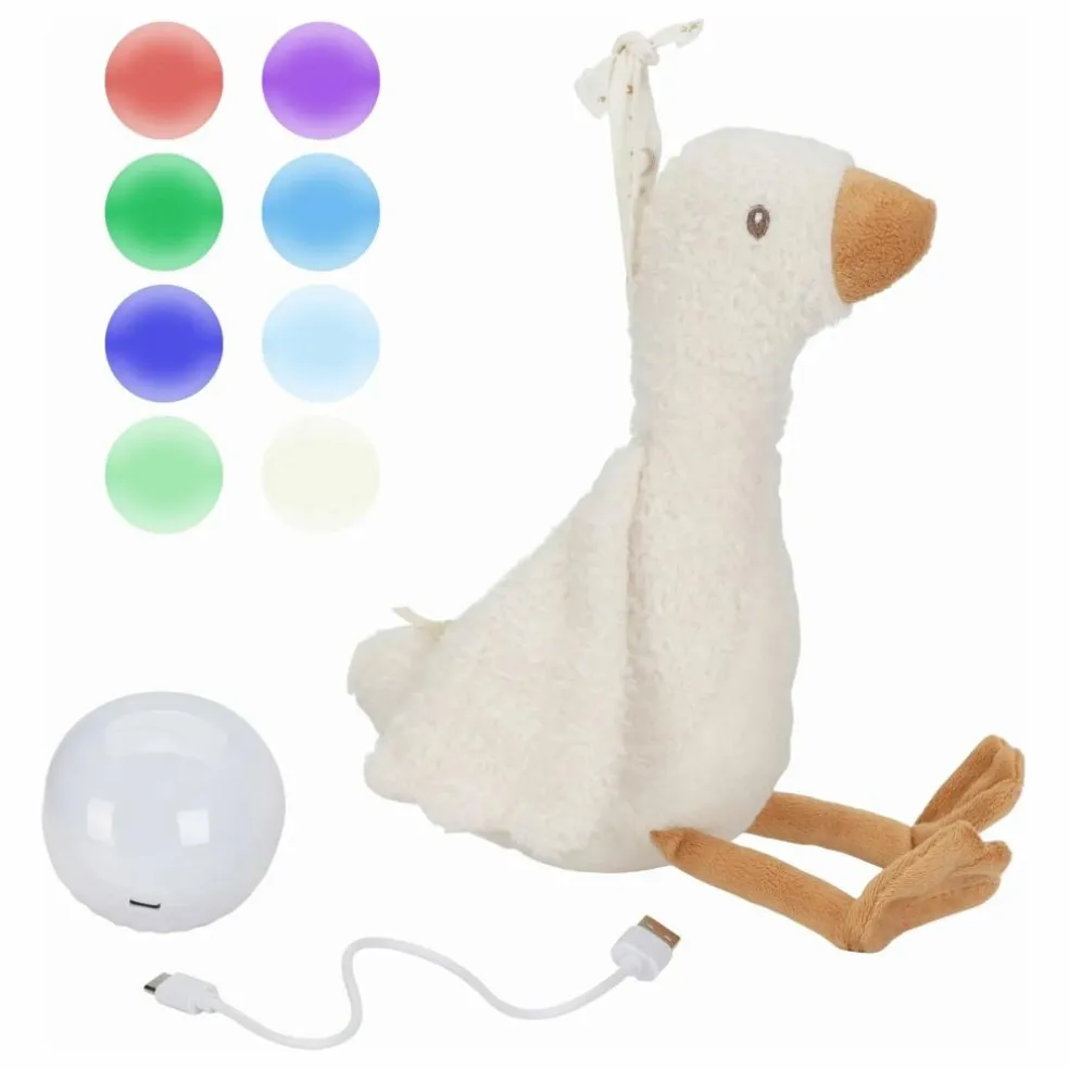Peluche musicale et lumineuse Oie | Blanc