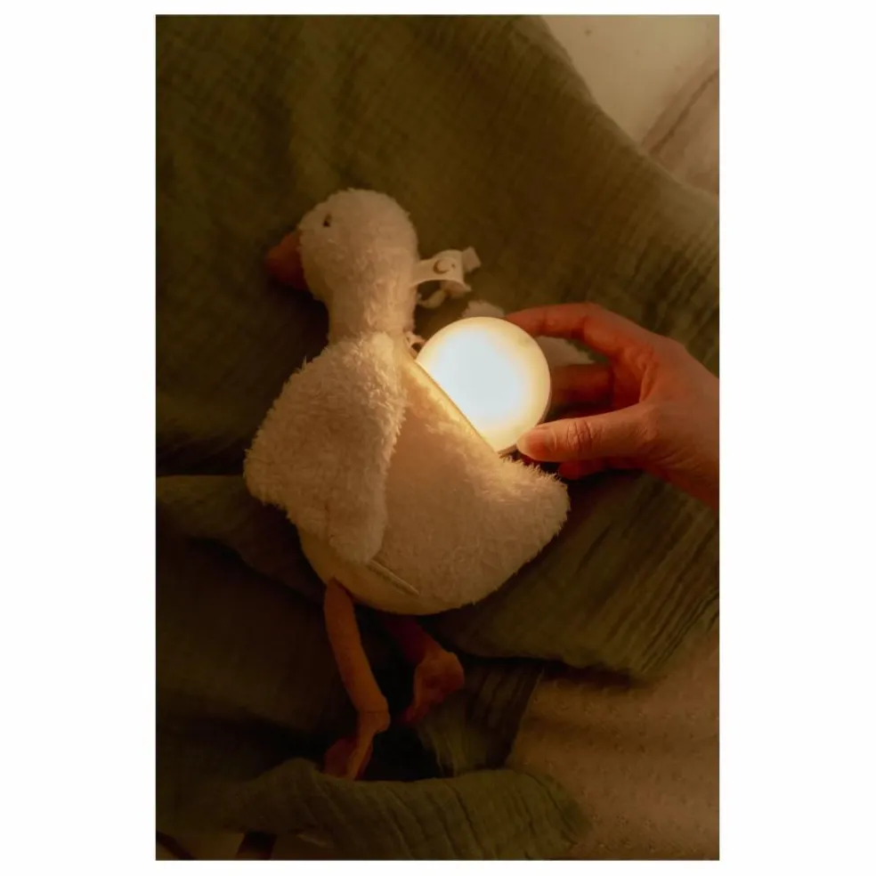 Peluche musicale et lumineuse Oie | Blanc