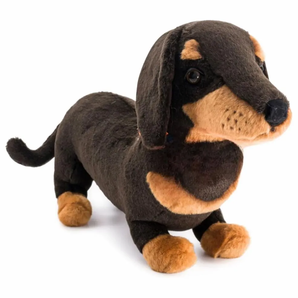 Peluche Teckel Eugène 40 cm | Noir