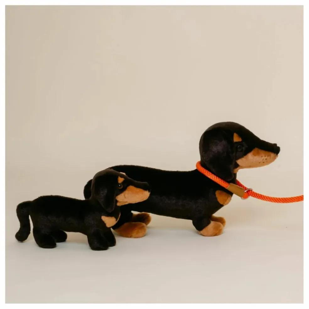 Peluche Teckel Eugène 40 cm | Noir