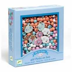 Perles en bois Arc-en-ciel | Rose