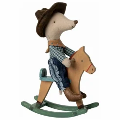 Petit frère souris Cowboy et son cheval