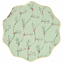 Petites assiettes de Noël motifs Block Print - set de 8