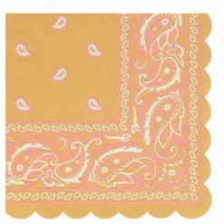 Petites serviettes en papier Western - Set de 16