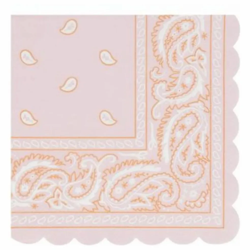 Petites serviettes en papier Western - Set de 16
