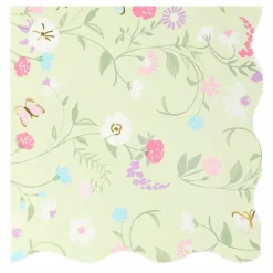 Petites serviettes en papier florales Ladurée - Set de 16