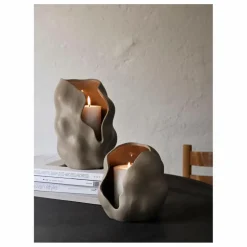 Photophore en grès Hekla | Gris