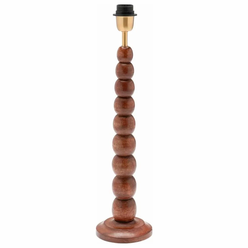 Pied de lampe en bois Bubble | Marron
