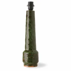 Pied de lampe en céramique | Vert foncé