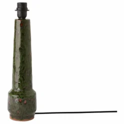 Pied de lampe en céramique | Vert foncé