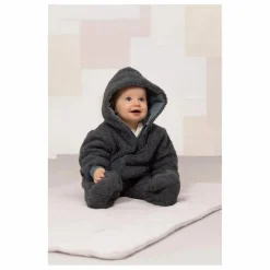 Pilote Façon Sherpa Pacha Trèfles Coton Bio | Bleu gris