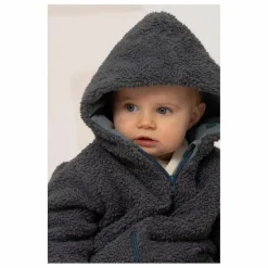 Pilote Façon Sherpa Pacha Trèfles Coton Bio | Bleu gris