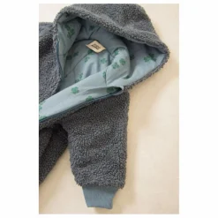 Pilote Façon Sherpa Pacha Trèfles Coton Bio | Bleu gris