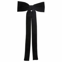 Pince Bow Velours | Noir