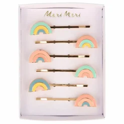 Pinces à cheveux en émail arc-en-ciel | Pastel