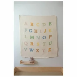 Plaid Alphabet en coton bio