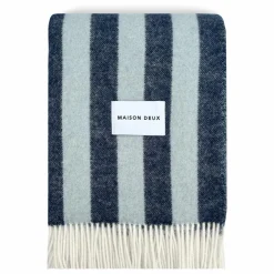 Plaid en laine Candy Wrap | Bleu marine