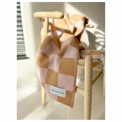 Plaid en laine Damier | Terracotta