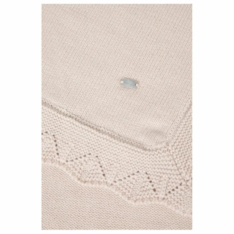 Plaid en laine mérinos | Beige