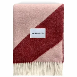 Plaid en laine Swirl | Bordeaux