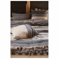 Plaid en lin Black House Stripe | Charbon
