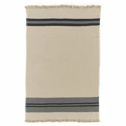 Plaid en lin Black House Stripe | Charbon