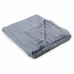 Plaid en lin Okapi | Bleu