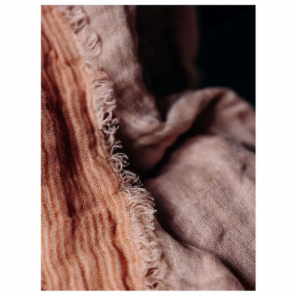 Plaid en lin Okapi | Terracotta