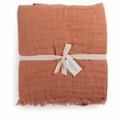 Plaid en lin Okapi | Terracotta