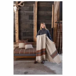 Plaid en lin Sienna | Marron