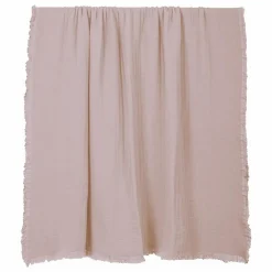 Plaid en voile de coton Vanly | Rose poudré