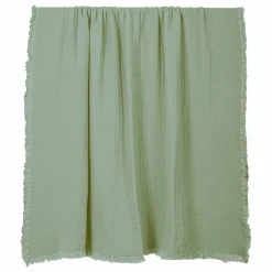 Plaid en voile de coton Vanly | Vert amande