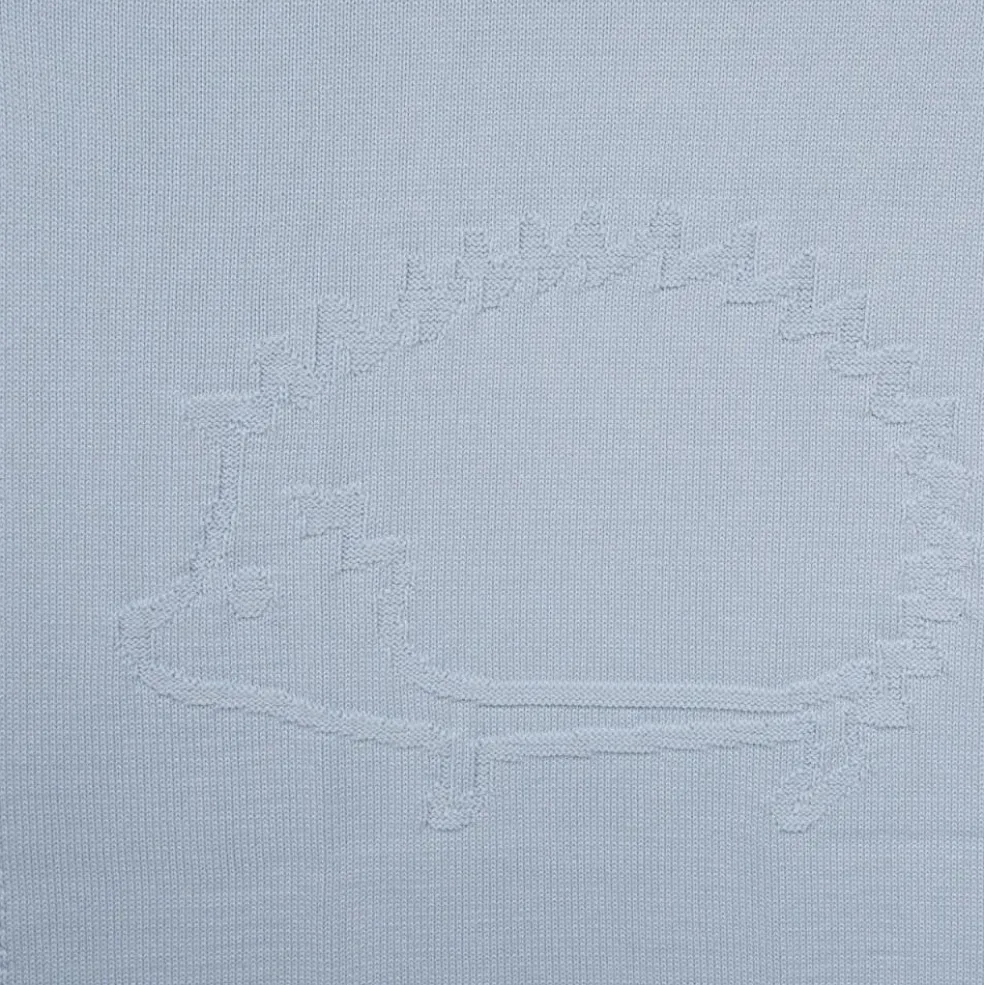 Plaid Hérisson en laine mélangée 75x100 cm | Bleu ciel