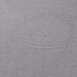 Plaid Hérisson en laine mélangée 75x100 cm | Gris clair