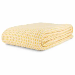 Plaid Miuccia en jacquard de coton | Jaune citron